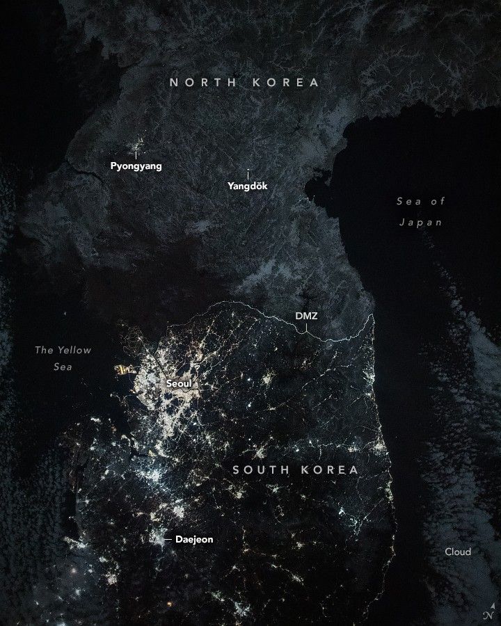 Seoul nighttime lights